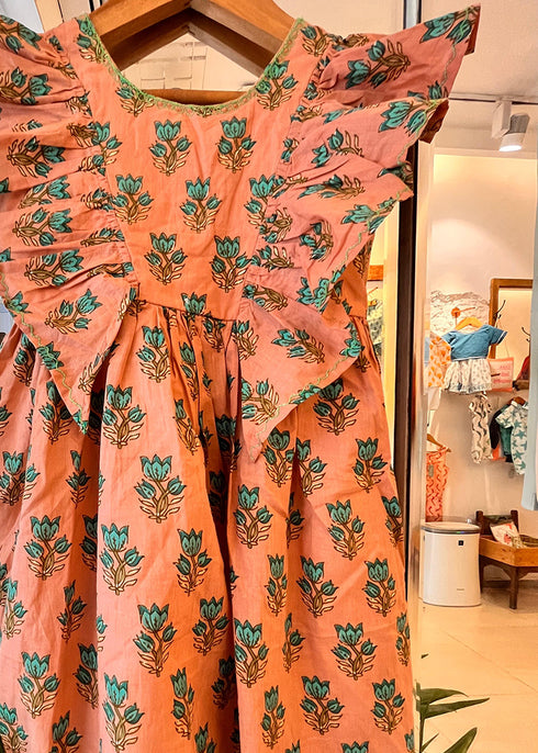 Girls Birthday Dress Gaya Pink Flowers